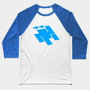 Wet Floor logo (Blue) Baseball T-Shirt